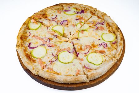 Пицца с лососем