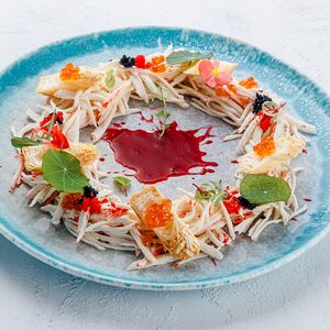 Салат со снежным крабом