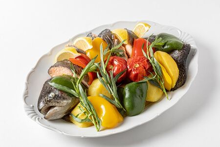 Ишхан с овощами на пару