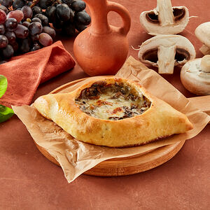 Мини- хачапури с жареными грибами и сыром