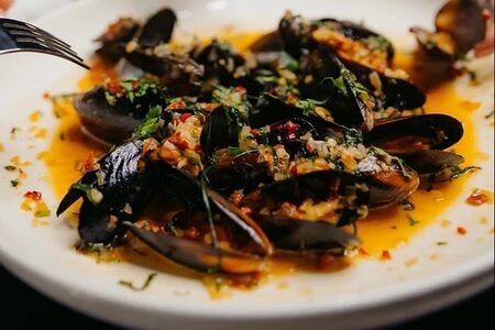 Мидии в белом вине