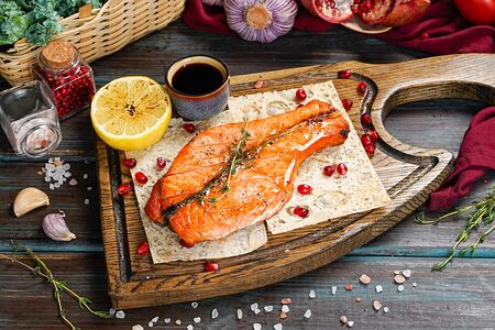 Семга на мангале