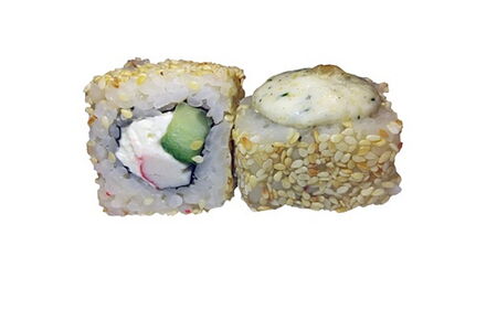 Запеченный ролл с крабом