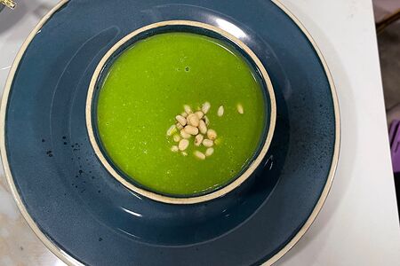 Суп-пюре из зелёного горошка