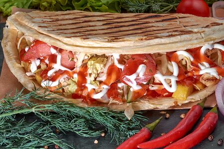 Пицца с двойным мясом