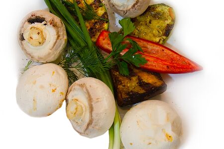 Грибы на мангале