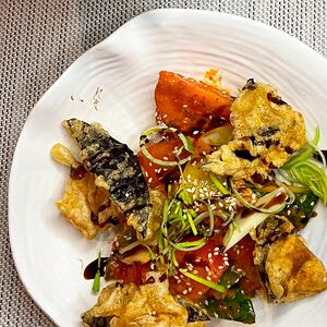 Салат с Хрустящим баклажаном