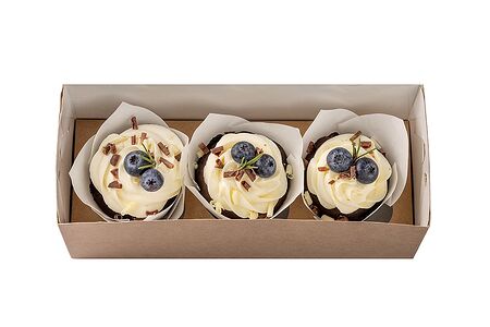 Набор из морковных капкейков с апельсином