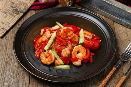 Тепан с морепродуктами