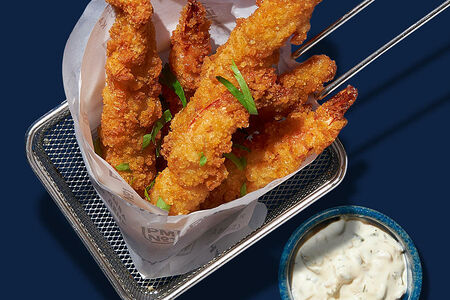 Креветка темпура с соусом тартар