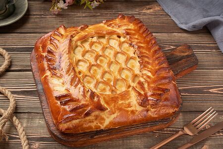 Пирог с курицей и овощам