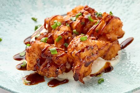 Креветки темпура, трюфель, унаги