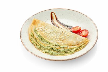 Блинчики с сулугуни и шпинатом