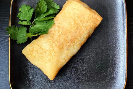 Блинчик с сыром и грибами