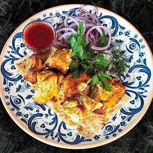 Шашлык из филе бедра курицы