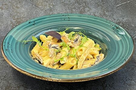Паста с грибами в сливочном соусе (веган, без глютена, без сахара / vegan, gluten-free, sugar-free)