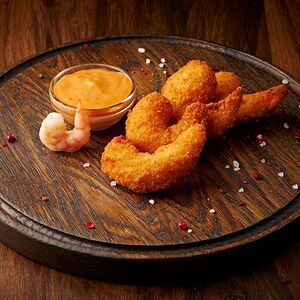 Креветки Панко с коктейльным соусом 4 шт