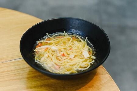 Суп лапша с куриным филе