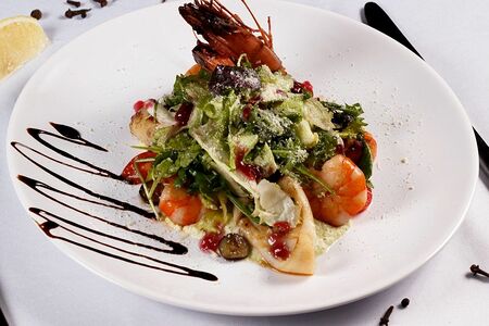 Салат с креветками