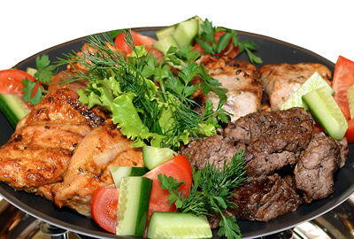 Садж - кебаб из баранины