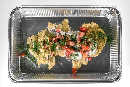 Хрустящая курица в сливочном соусе