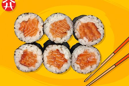 Маки ролл с лососем