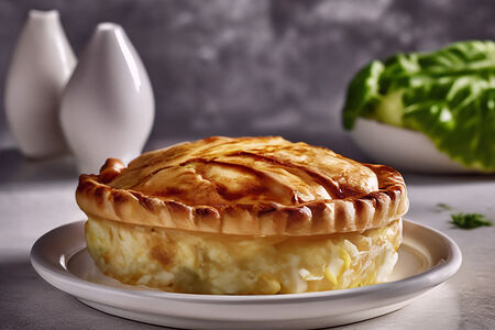 Пирог со свининой и капустой