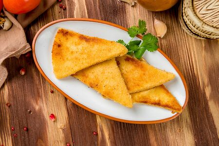 Сыр сулугуни жареный