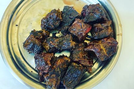 Печень говяжья на мангале