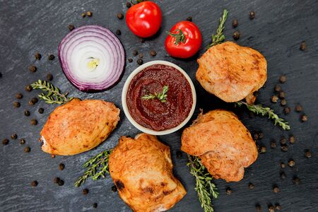 Шашлык из курицы филе грудки