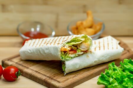 Шаурма с креветками