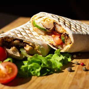 Шаурма с сыром и грибами