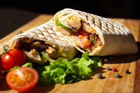 Шаурма с сыром и грибами