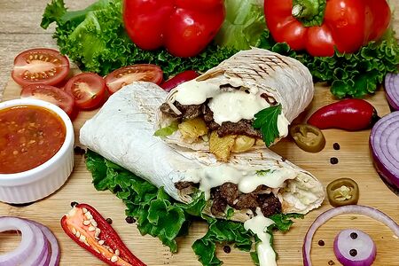 Острая шаурма с бараниной