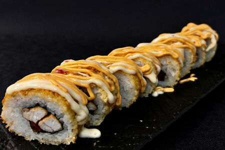 Жареный с курицей