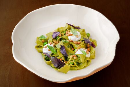 Папарделле Песто с кедровым орехом