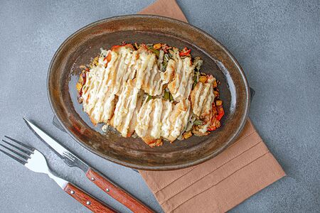 Индейка с рисом и овощами