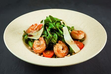 Руколла с креветками