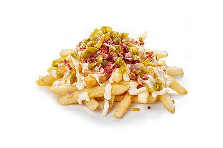 Фри с беконом и халапеньо