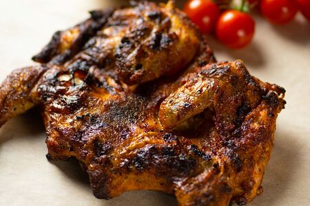 Цыпленок корнишон на мангале