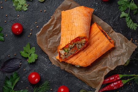 Сырная шаурма с сырным соусом