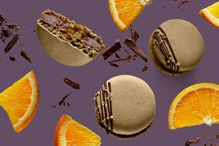 Десерт Macarons шоколад с апельсином Big