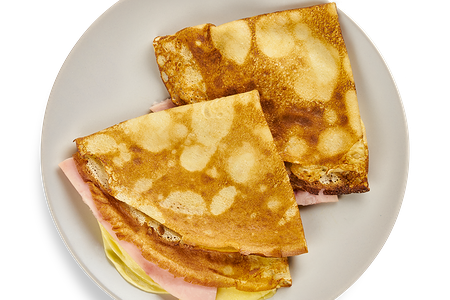 Блинчики с ветчиной и сыром