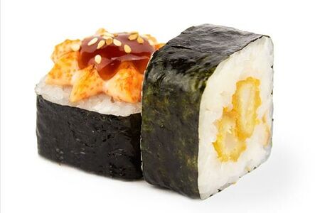 Запеченный с кальмаром 5шт.