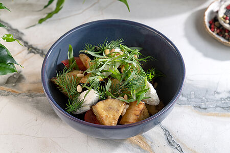 С хрустящими баклажанами