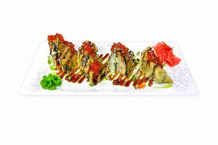 Онигири с курицей карааге темпура 