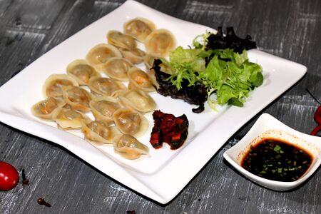 Пельмени с кимчи