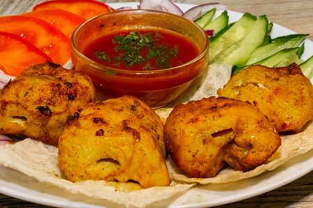 Шашлык из филе курицы