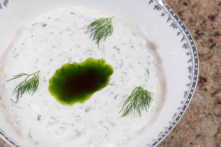 Дзадзики, масло из трав