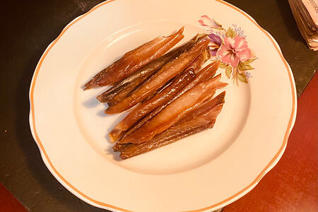 Копчено-вяленная соломка терпуга